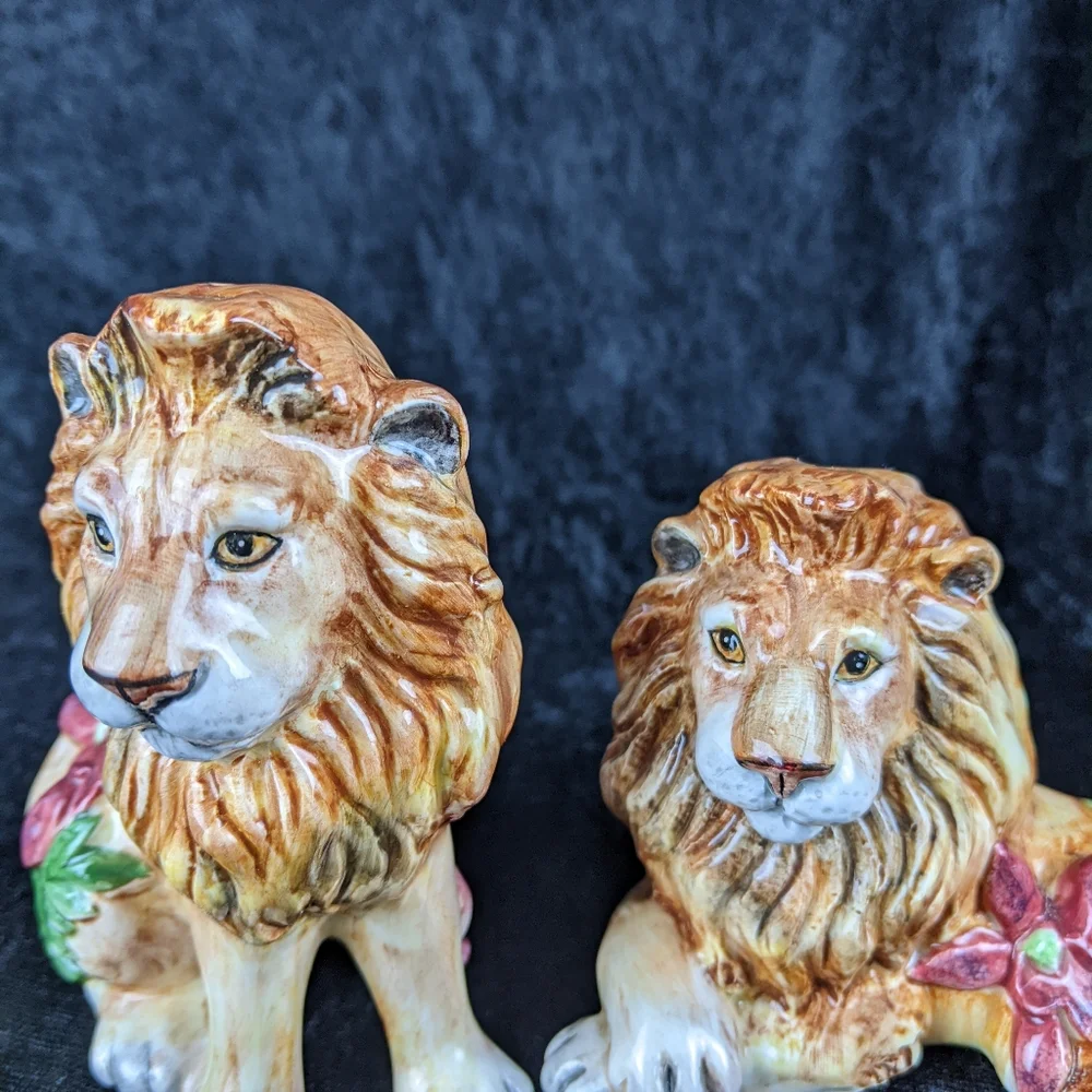 Fitz & Floyd Serengeti collection lion salt & pepper shakers - Picture 6 of 10